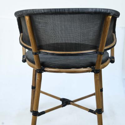 Wood & Black bar chair