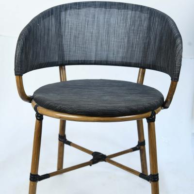 Wood & Black bar chair