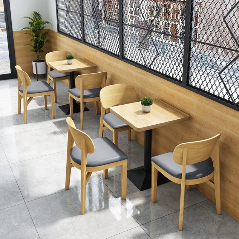 Arco Restaurant Chair - Natural Wood and Padded Seat