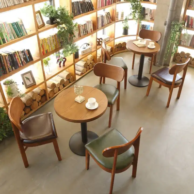 Arco Restaurant Chair - Natural Wood and Padded Seat