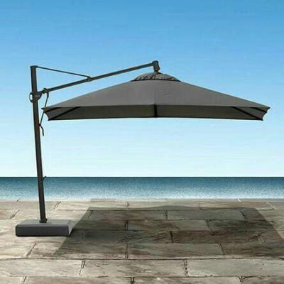 Square side umbrella - movable arm and fixed base
